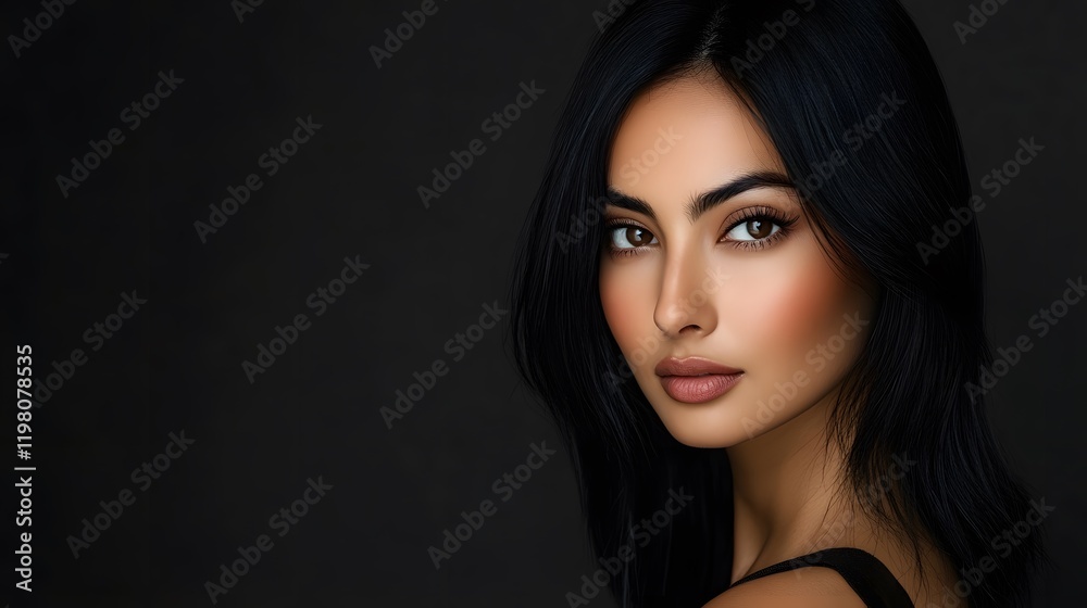 Woman's portrait with intense expression
Woman's portrait with intense expression