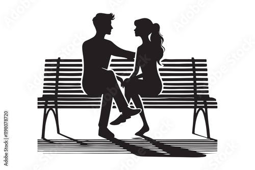 couple sitting closely together on a wooden park bench