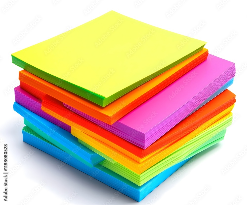 A Stack of Colorful Sticky Note Pads A Stack of Colorful Sticky Note Pads