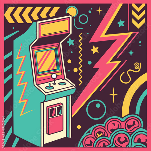 Retro Gaming Arcade Poster