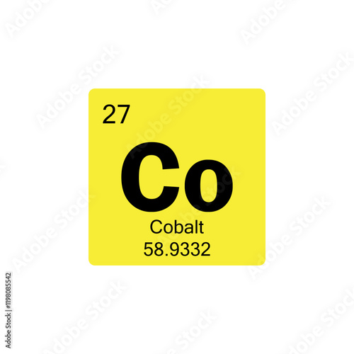 periodic table Cobalt colored icon