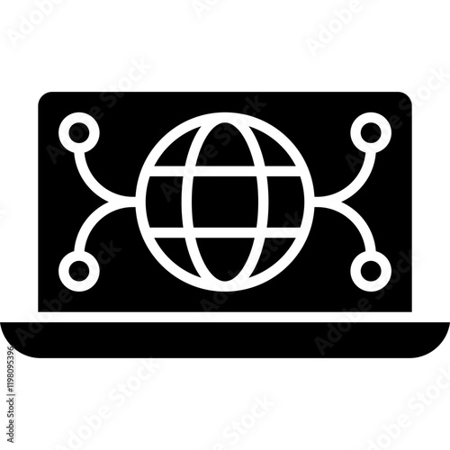 Grid Computing icon single vector illustration