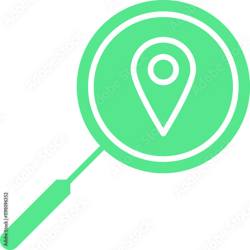 Location Analytics icon single vector illustration