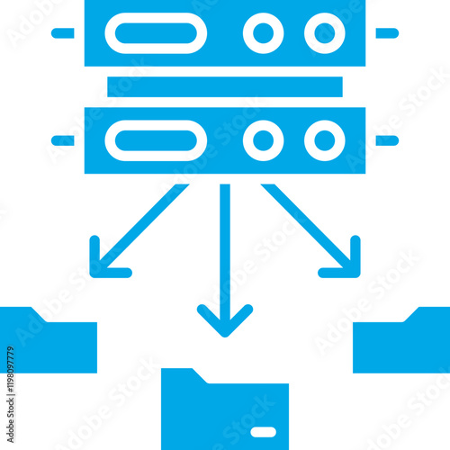 Distributed Data icon single vector illustration