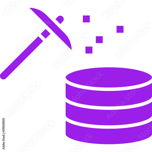 Data Mining icon single vector illustration