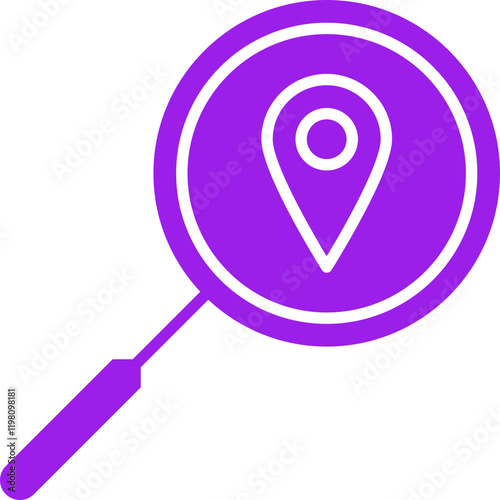 Location Analytics icon single vector illustration