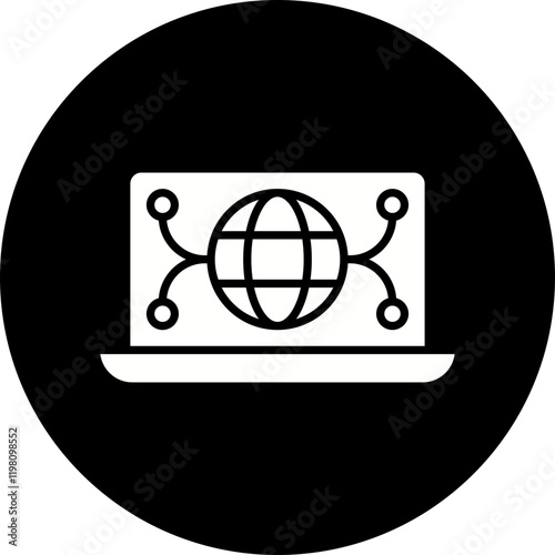 Grid Computing icon single vector illustration