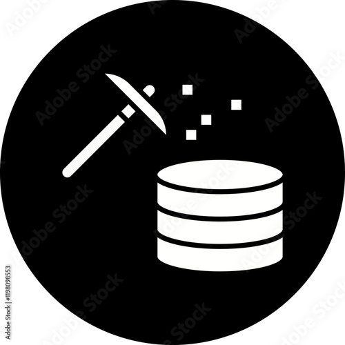 Data Mining icon single vector illustration