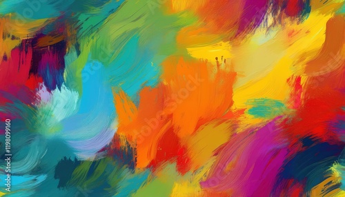 Wallpaper Mural Vibrant Brushed Abstract Pattern Seamless Desi Design Featuring Vivid Strokes and Bold Colors for Modern Interiors Torontodigital.ca