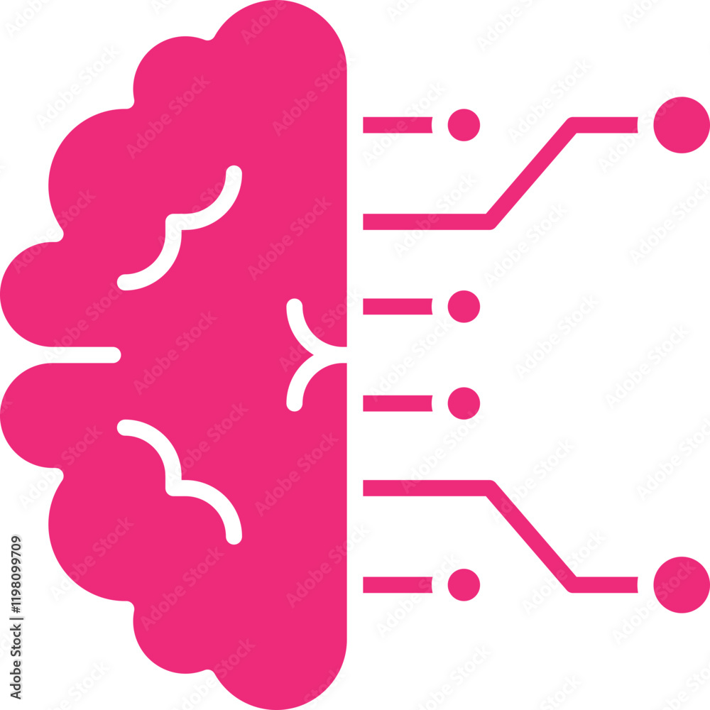Artificial Intelligence icon single vector illustration Artificial Intelligence icon single vector illustration