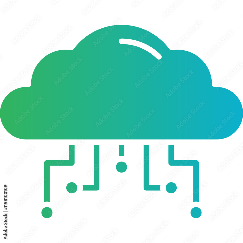 Cloud Service icon single vector illustration Cloud Service icon single vector illustration
