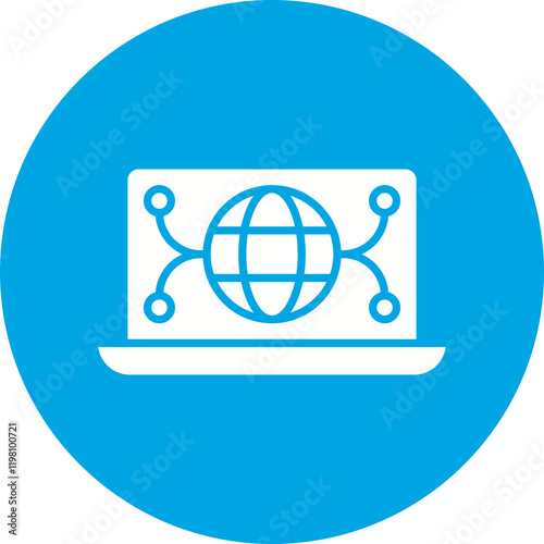 Grid Computing icon single vector illustration