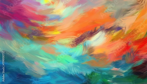 Wallpaper Mural Dynamic Seamless Abstract Painting Vibrant Brushed Paint Strokes Create a Pattern Ideal for Text Overlays Torontodigital.ca