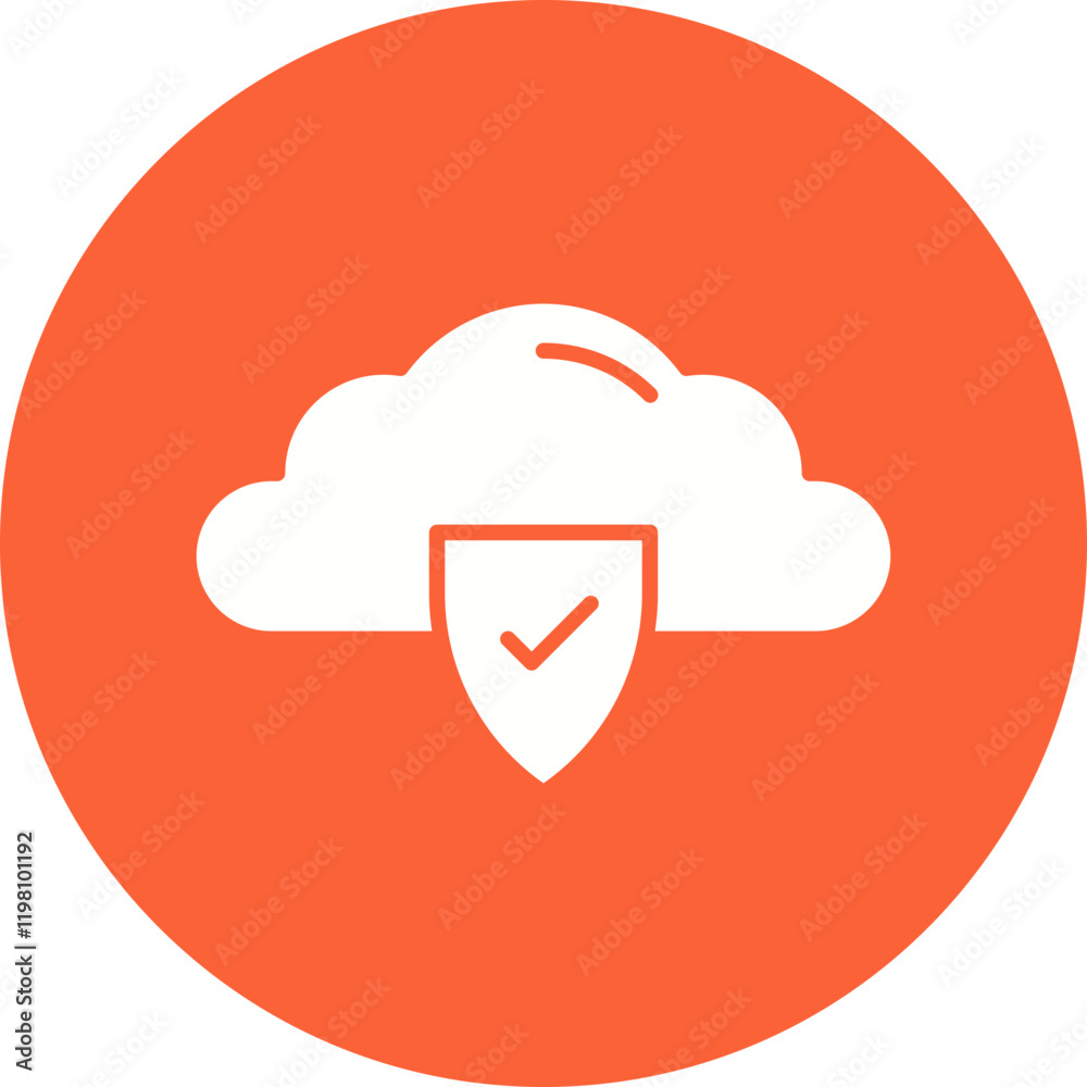 Secure Cloud icon single vector illustration Secure Cloud icon single vector illustration