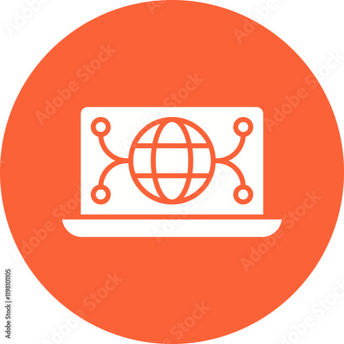 Grid Computing icon single vector illustration