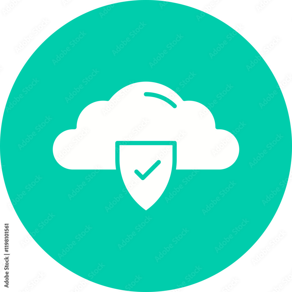 Secure Cloud icon single vector illustration Secure Cloud icon single vector illustration