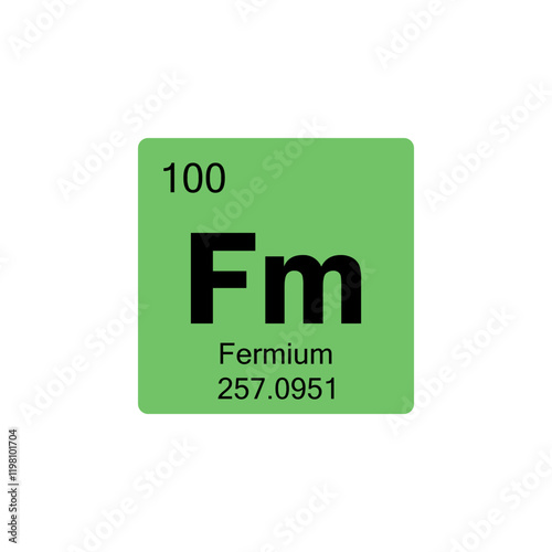 periodic table Fermium colored icon
