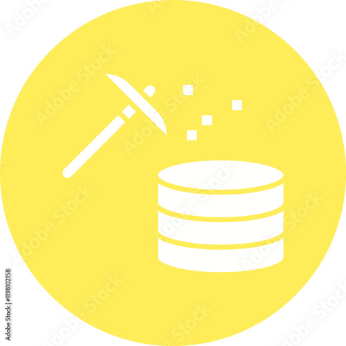 Data Mining icon single vector illustration