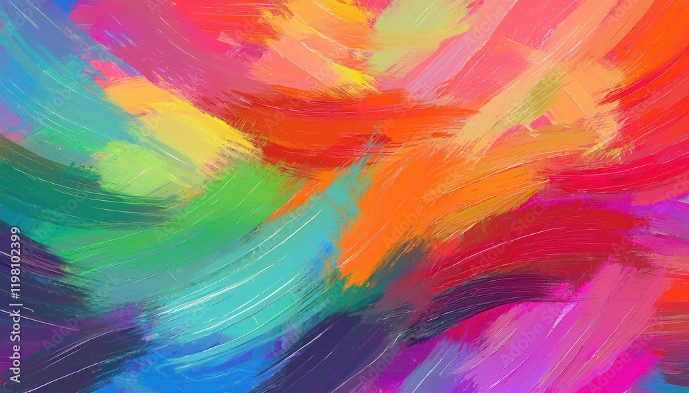 Vibrant, Seamless Abstract Background with Colorful Strokes Ideal for Textile Design and Artistic Projects, Showcasing a Rich Palette and Artistic Brushwork Vibrant, Seamless Abstract Background with Colorful Strokes Ideal for Textile Design and Artistic Projects, Showcasing a Rich Palette and Artistic Brushwork