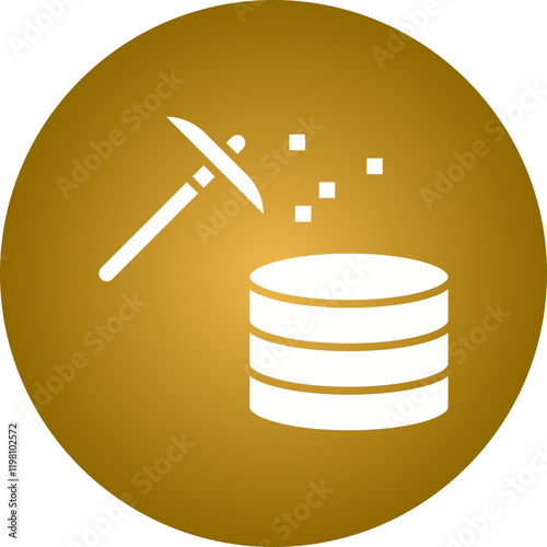 Data Mining icon single vector illustration