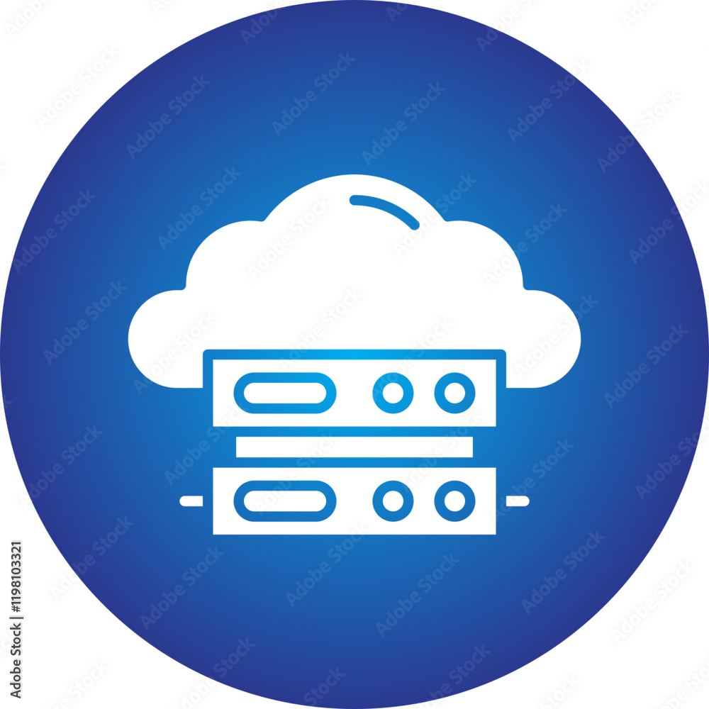 Cloud Computing icon single vector illustration