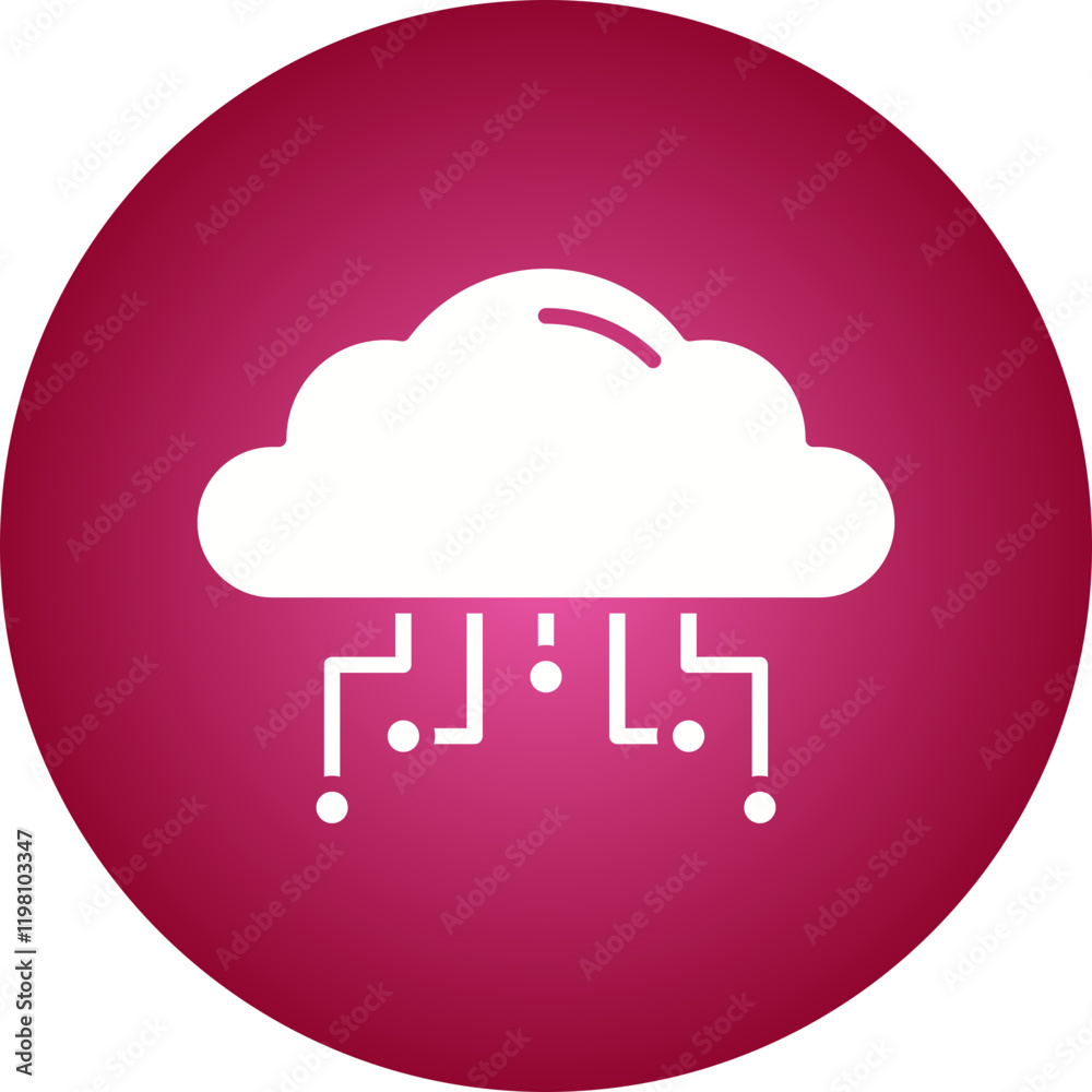 Cloud Service icon single vector illustration Cloud Service icon single vector illustration