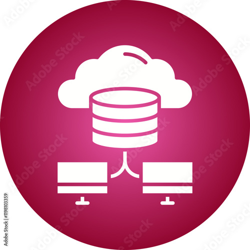 Cloud Storage icon single vector illustration photo