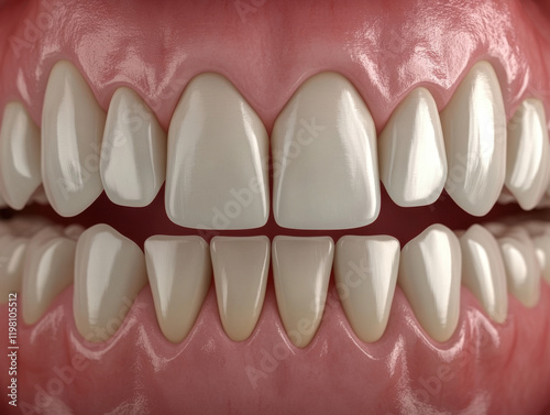 Gum recession process. Medically accurate 3D illustration 
