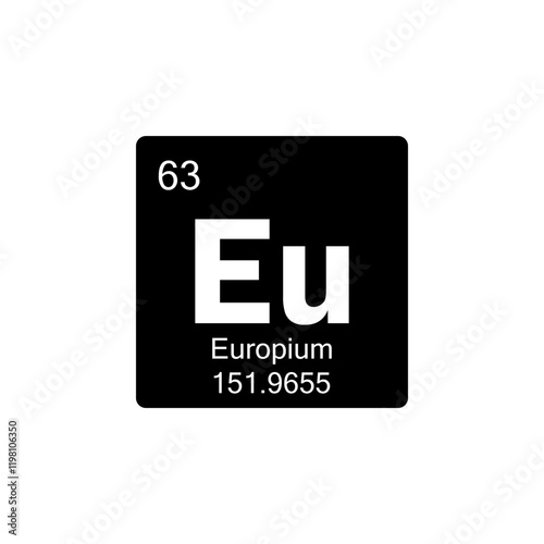 periodic table Europium glyph icon