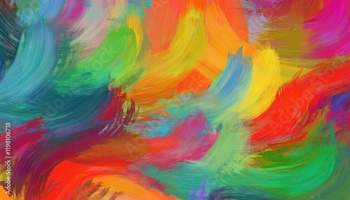 Wallpaper Mural Vibrant, Textured Abstract Pattern with Colorful Strokes, Perfect for Fabric Design, Showcasing Rich Hues and Creative Brushwork Torontodigital.ca