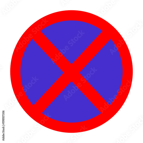 Free Download Circular red and blue prohibited sign - GFXLoad