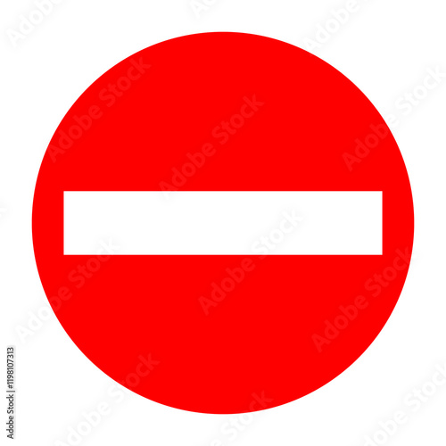 Free Download No entry sign, line with red background - GFXLoad