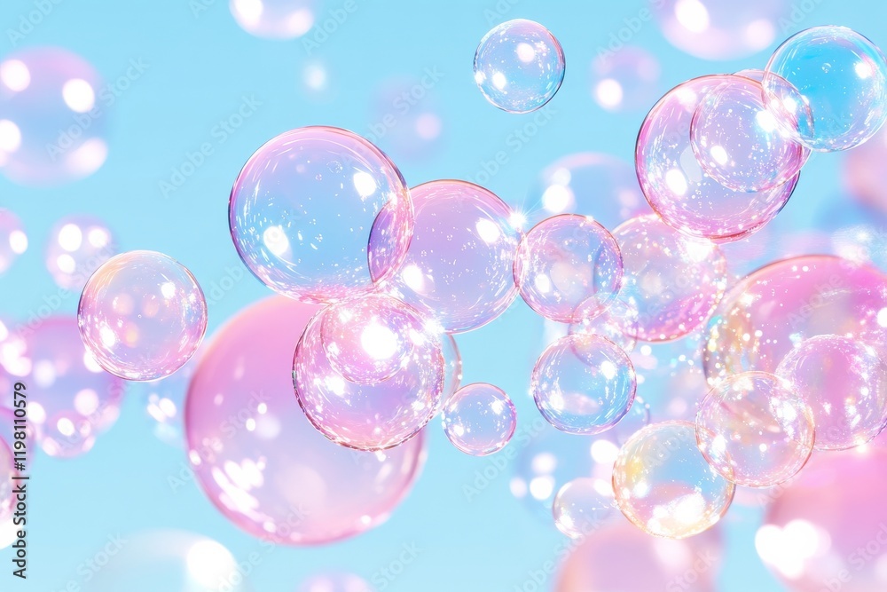 Soap bubbles background. Generative AI Soap bubbles background. Generative AI