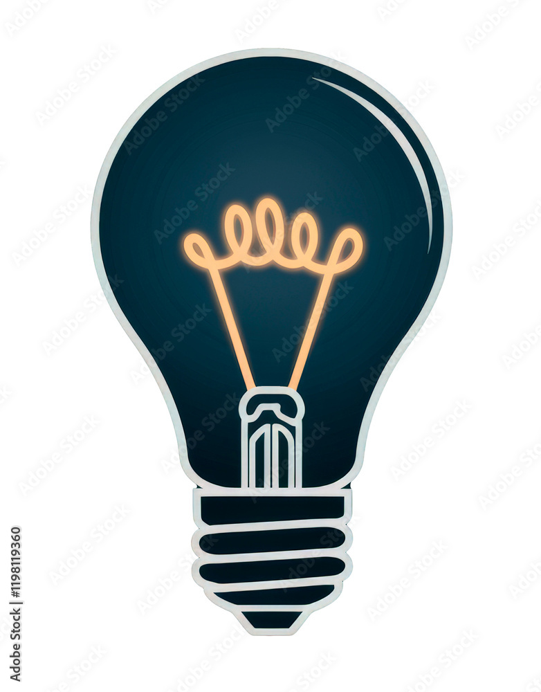 Light bulb on transparent background PNG, concept of idea and creativity Light bulb on transparent background PNG, concept of idea and creativity