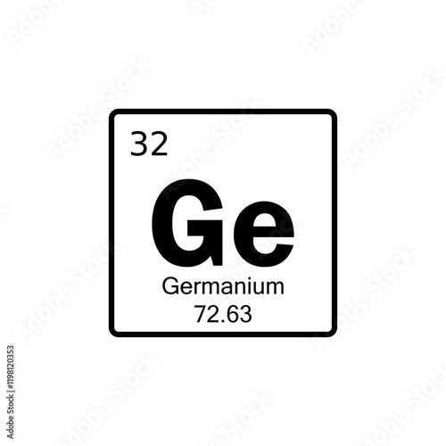periodic table Germanium line icon
