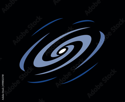 Galaxy icon. Symbol of space, astronomy or universe. Object of observation of astronomers.