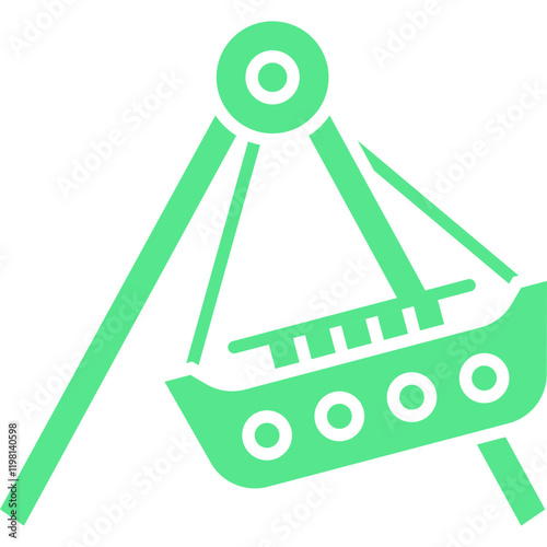 Boat Swing icon single vector illustration