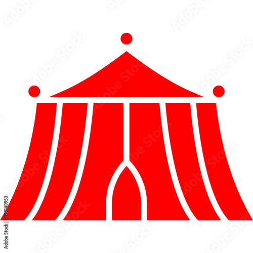Circus Tent I icon single vector illustration