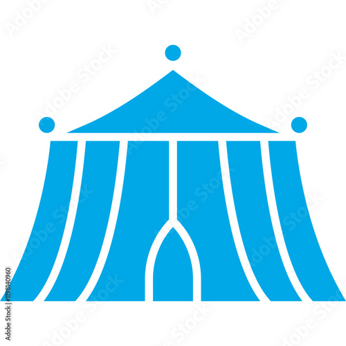 Circus Tent I icon single vector illustration