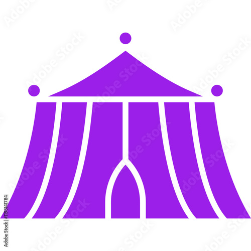 Circus Tent I icon single vector illustration