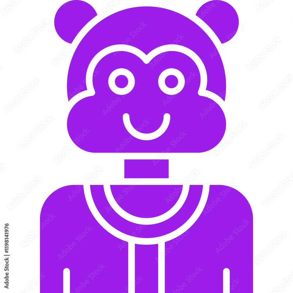 Monkey Performing icon single vector illustration Monkey Performing icon single vector illustration