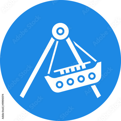 Boat Swing icon single vector illustration