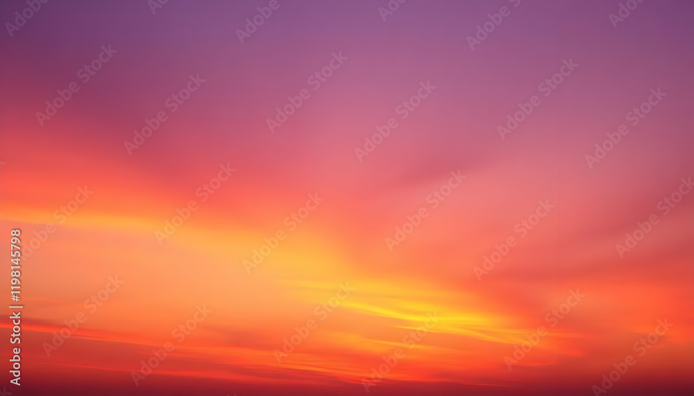 Obraz premium Stunning Sunset Over a Vibrant Sky with hues of Orange, Pink, and Purple Captured in Majestic Beauty