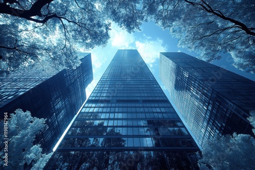 Hibiya City Towers and Urban Greenery in Modern Tokyo photo