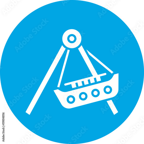 Boat Swing icon single vector illustration