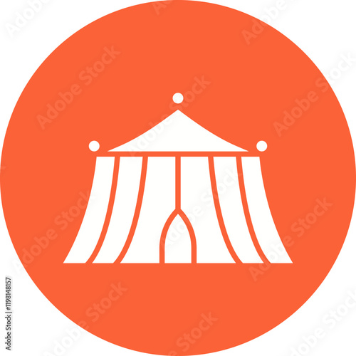 Circus Tent I icon single vector illustration