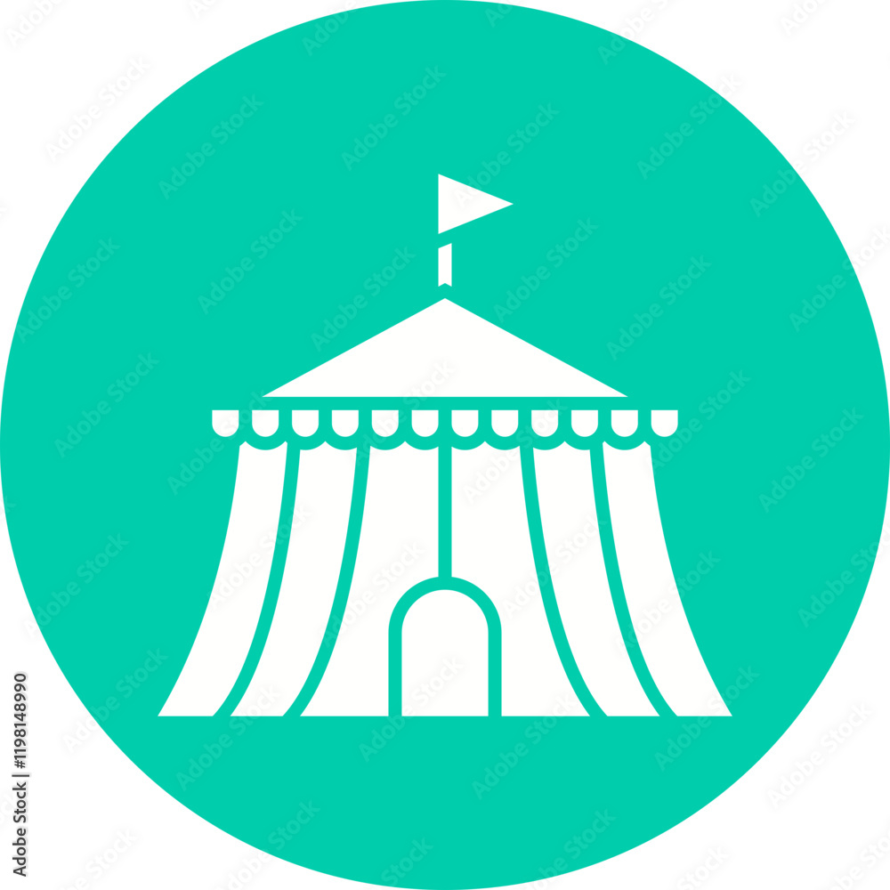 Circus Tent II icon single vector illustration Circus Tent II icon single vector illustration