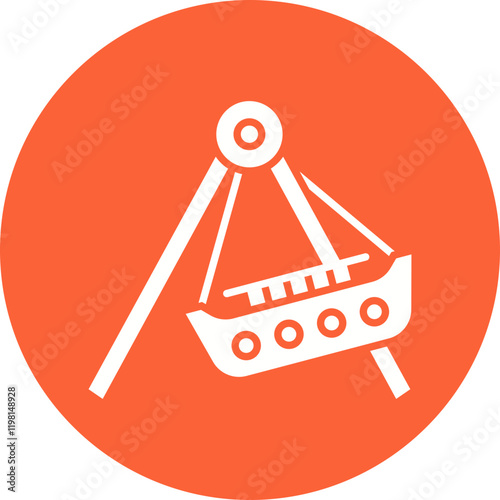 Boat Swing icon single vector illustration