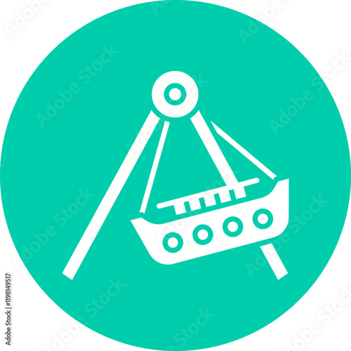 Boat Swing icon single vector illustration