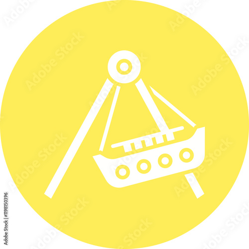 Boat Swing icon single vector illustration
